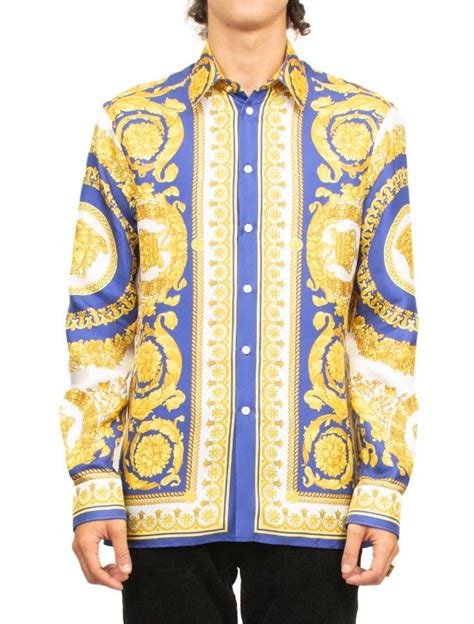 versace silk shirts fake|silk versace shirt men's.